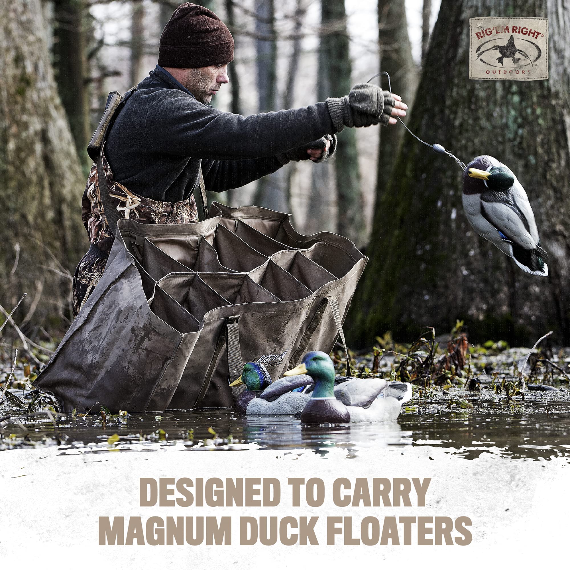 Rig'Em Right interior shows organized magnum duck floaters storage