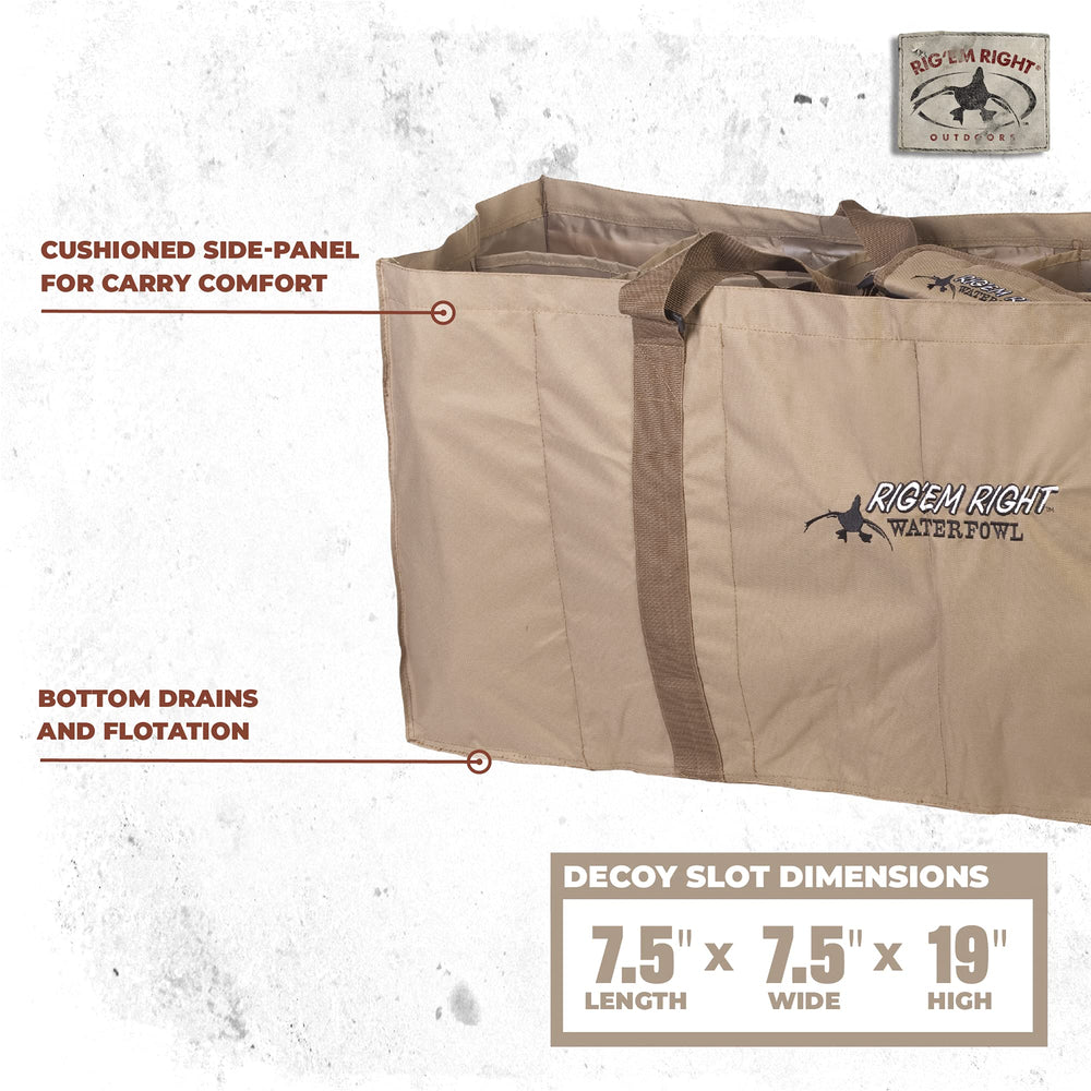 Rig'Em Right waterfowl bag side cushion panel reduces fatigue