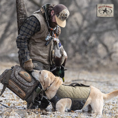 Rig'Em Right Waterfowl Bloodline Vest chest foam detail enhances buoyancy and warmth.