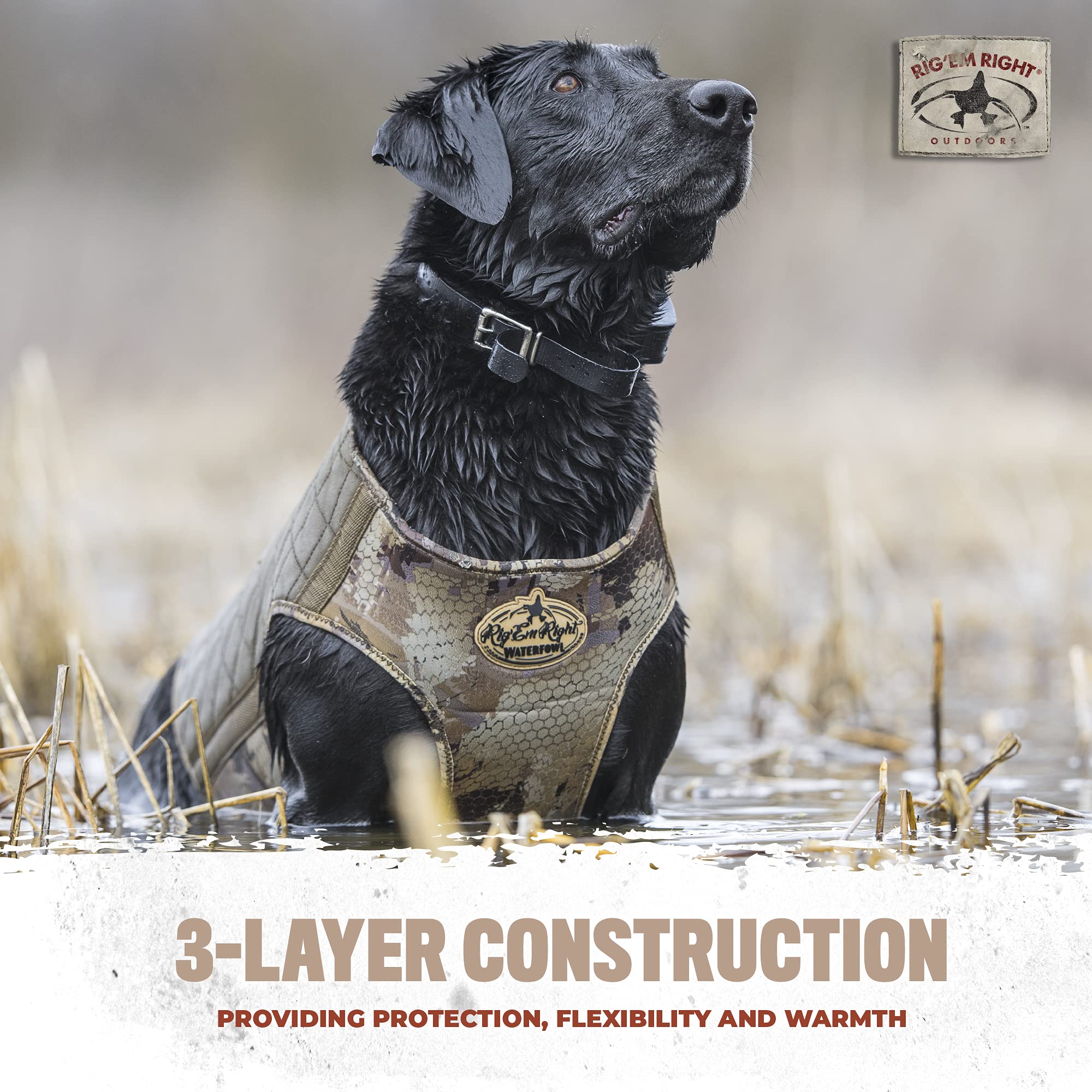 Rig'Em Right Bloodline Vest durable canvas protects against brush and briars.