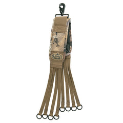Rig'Em Right waterfowl leg band strap with heavy clip for secure field attachment.