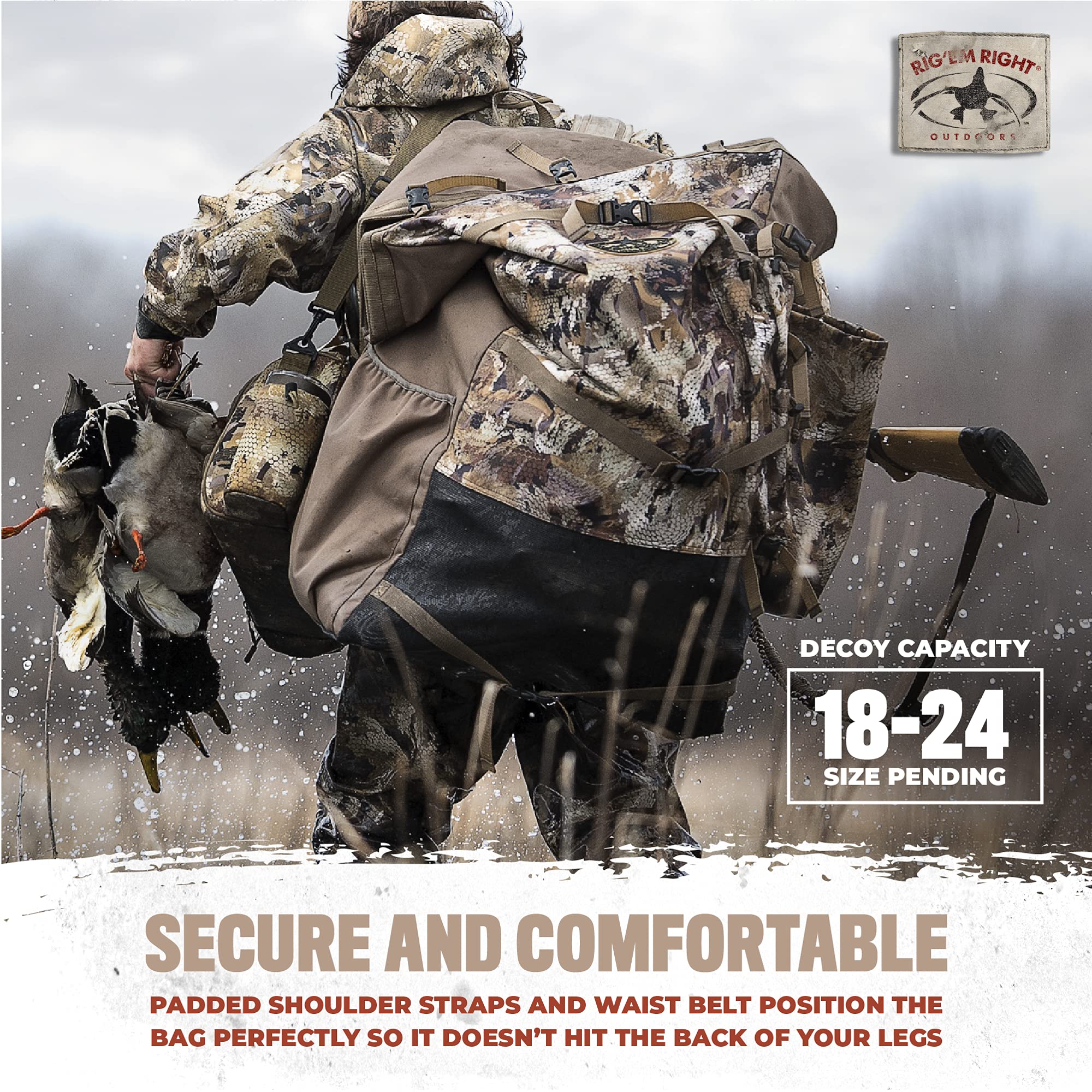 Rig Em Right Waterfowl Refuge Runner Gore Optifade Timber camo in action for stealthy concealment.