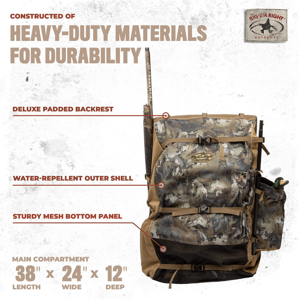 Rig Em Right Waterfowl Refuge Runner side compartments illustrating organized space for decoys and gear.