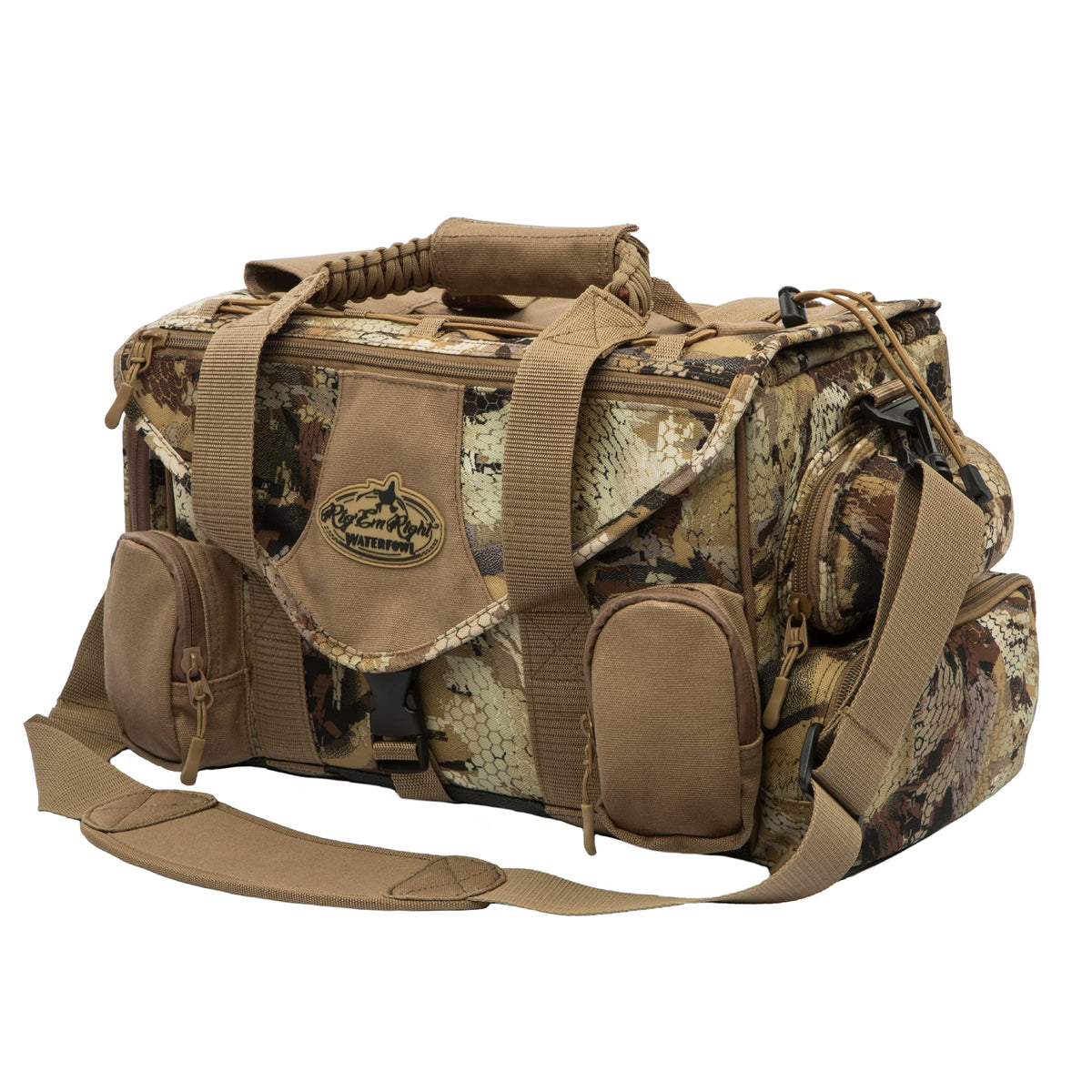Rig Em Right shell Shocker XLT bag front view for quick marsh-gear access