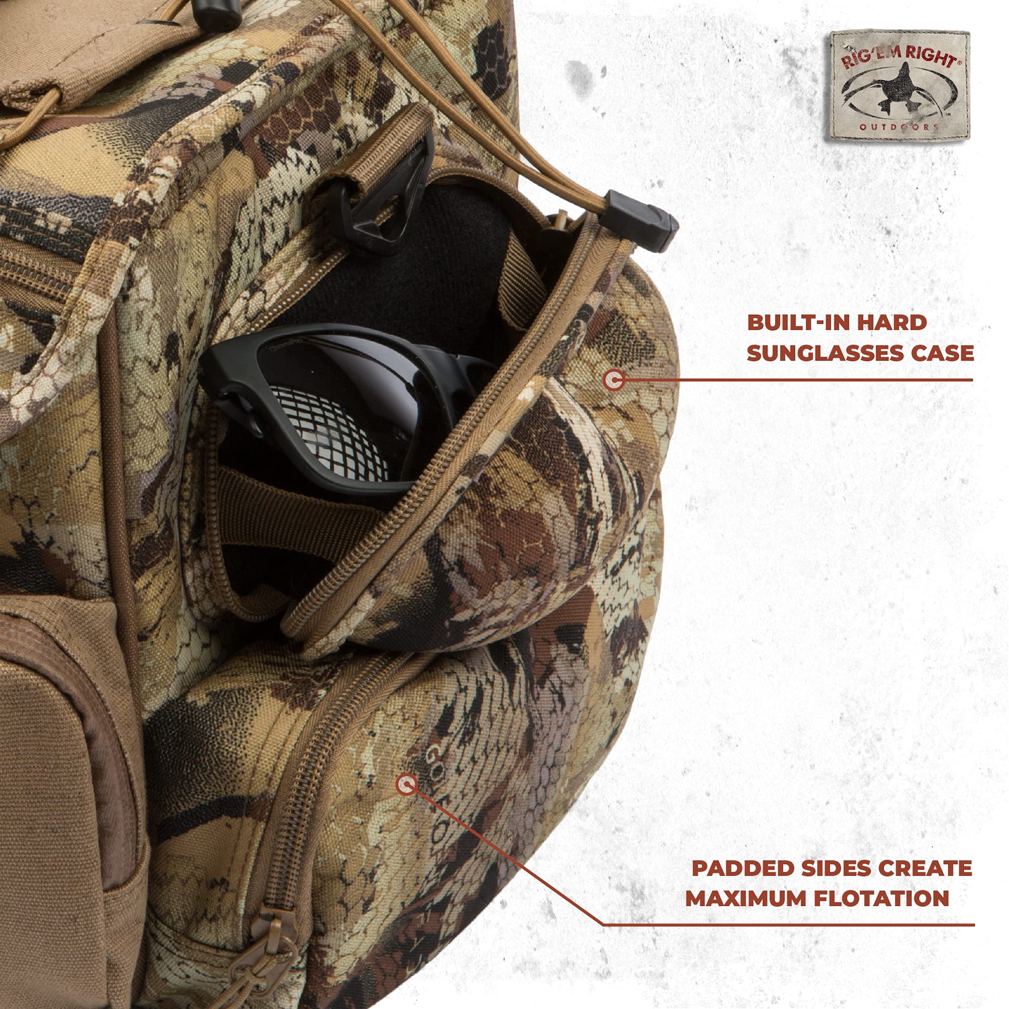 Rig Em Right XLT padded shoulder strap enhances comfort through long hunts