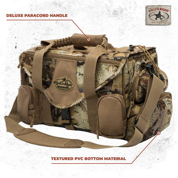 Rig Em Right XLT weather-resistant zippers protect gear in damp marsh conditions