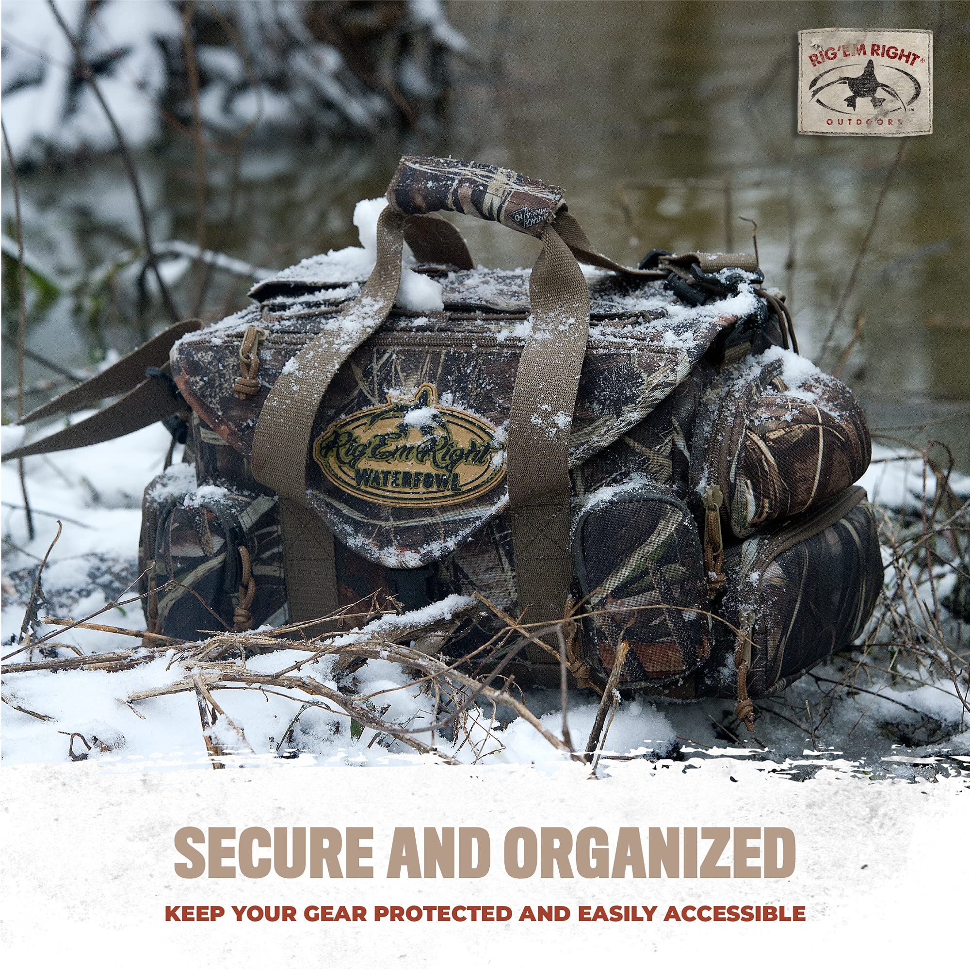 Rig Em Right padded-sides image highlights flotation-friendly, comfortable carry
