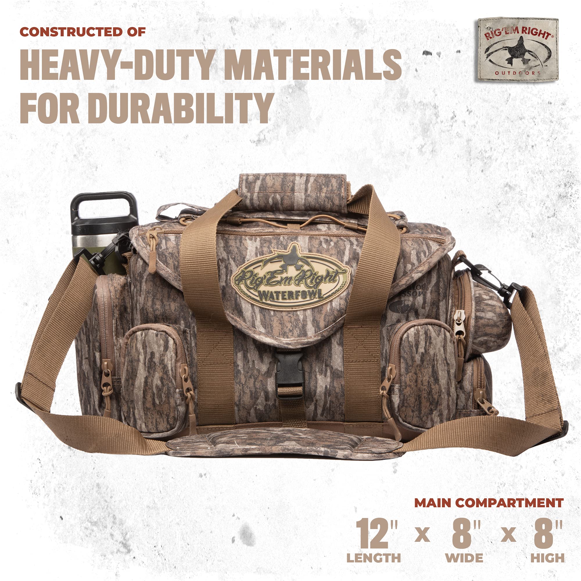Rig Em Right waterfowl bag sunglasses-case image highlights built-in protection for lenses during hunts