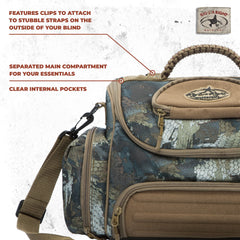 Rig'Em Right bag features a drink holder pocket for hydration on the move.