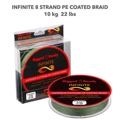 Infinite braided line – 15lb (7kg), 200m, 8-strand PE coated