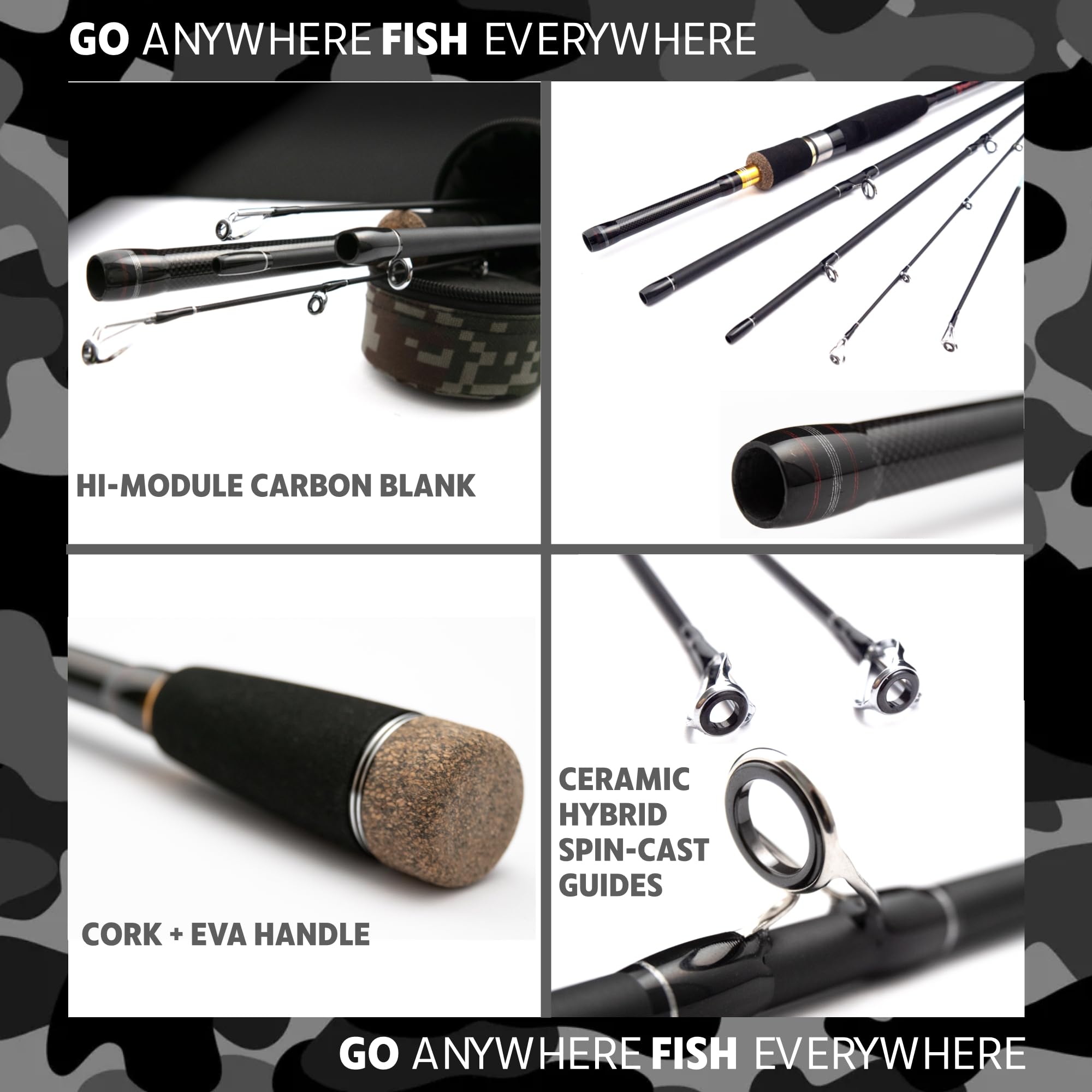 Rigged & Ready Predator P-S-B four-section travel rod ready for packing