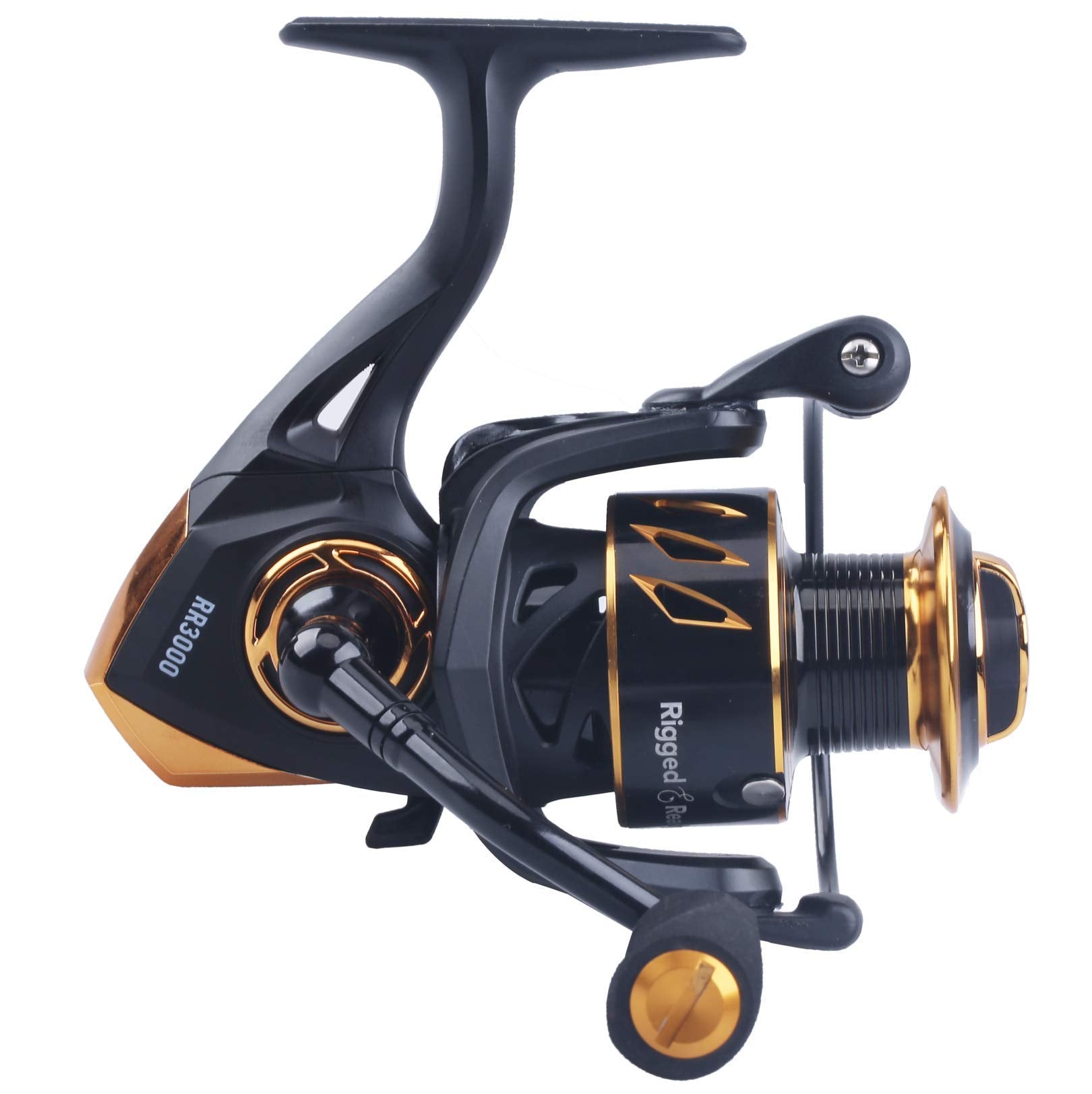 Rigged & Ready RR 3000 spin reel front drag for smooth control.