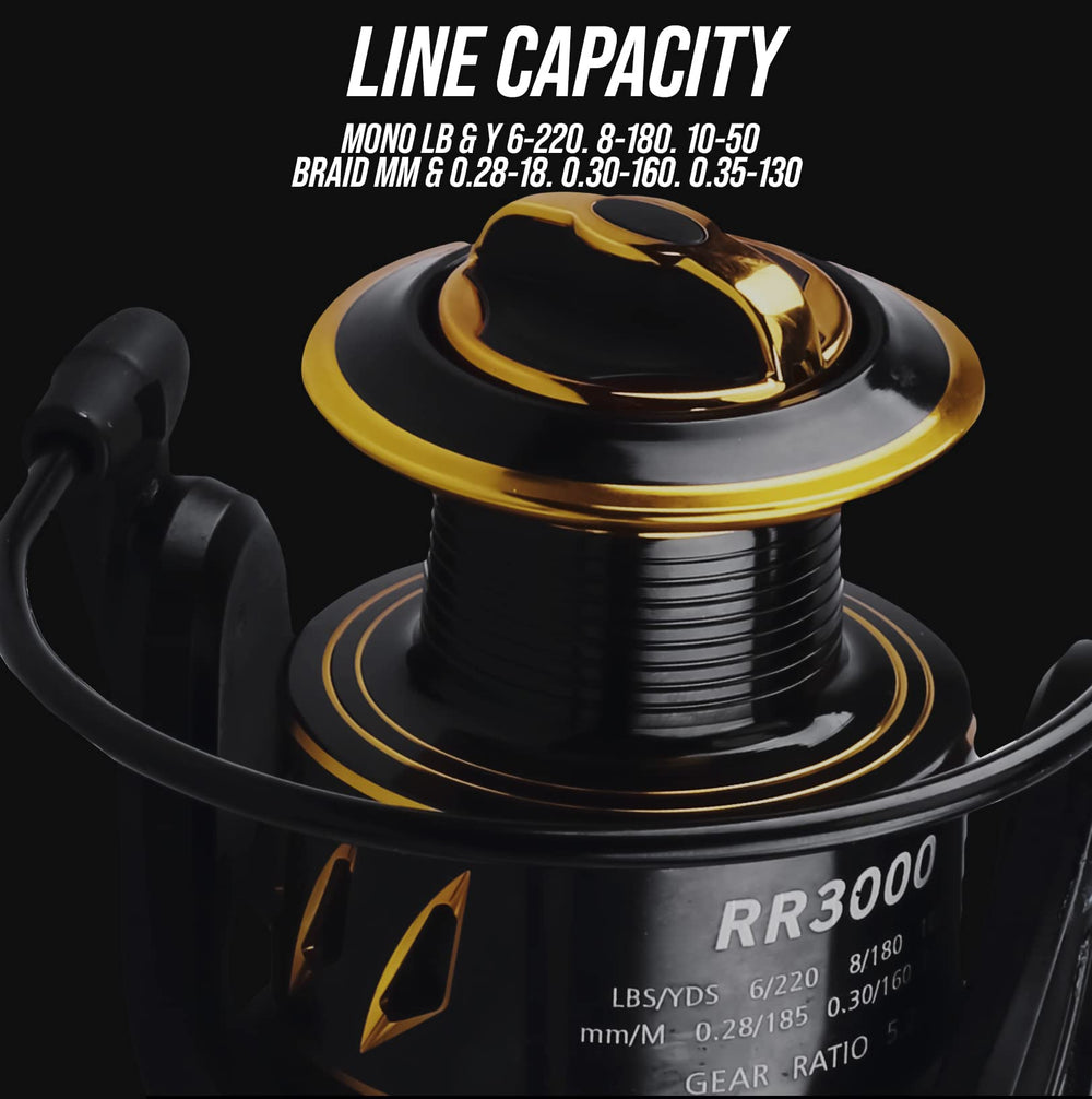Rigged & Ready RR 3000 spin reel exterior salt protection helps resist corrosion.