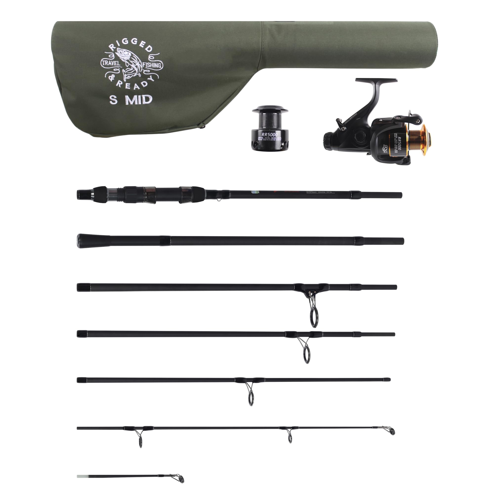 Rigged and Ready S Mid travel rod with RR5000 reel and 320cm/270cm options