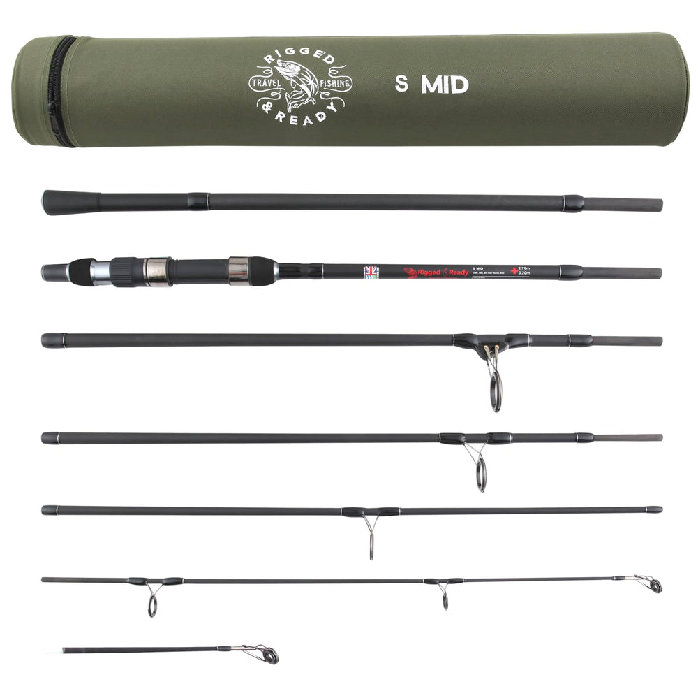 Rigged & Ready S Mid Smuggler 320cm rod for powerful freshwater and light sea angling on the go.