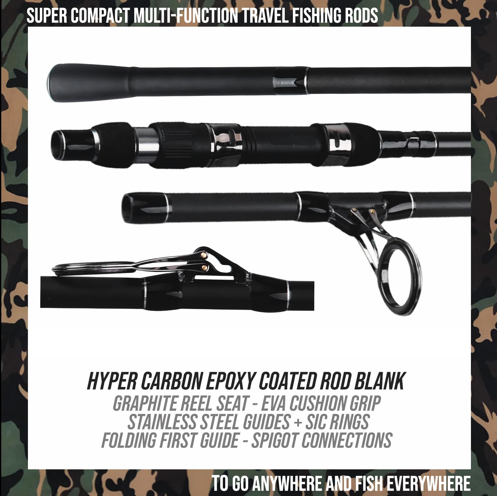 Rigged & Ready S Mid Smuggler stainless eye guides ensure durability and smooth line flow.