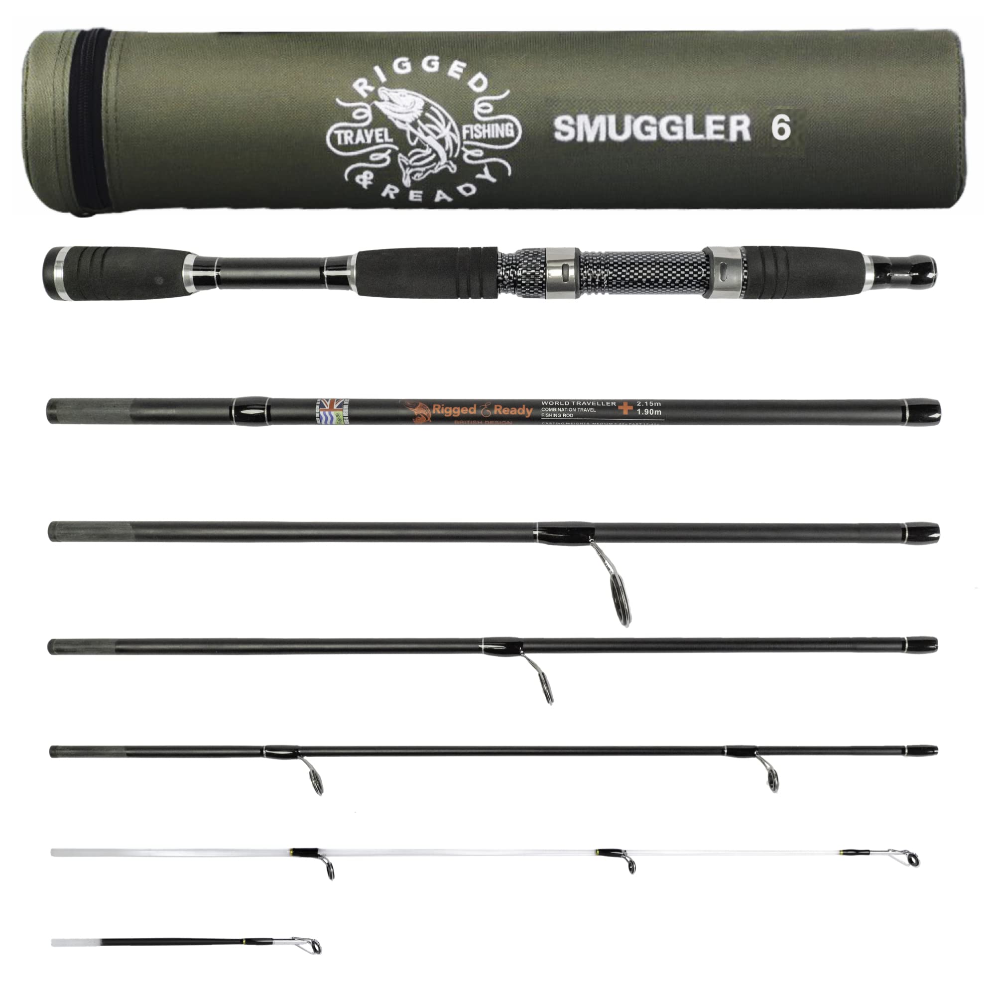 Rigged and Ready Smuggler 6 travel fishing rod with case