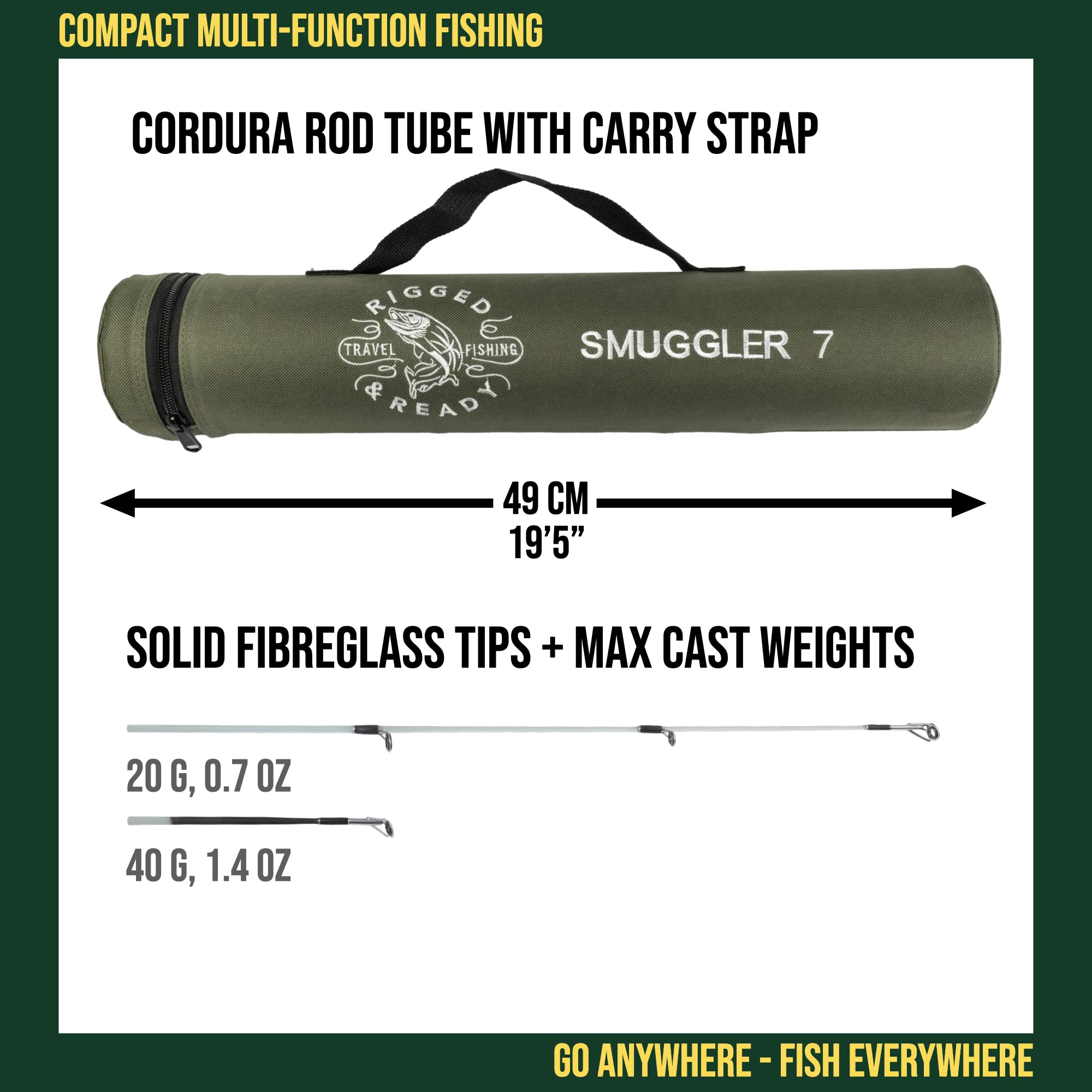 SRF blend rod blank for strength and sensitivity on Smuggler 7.