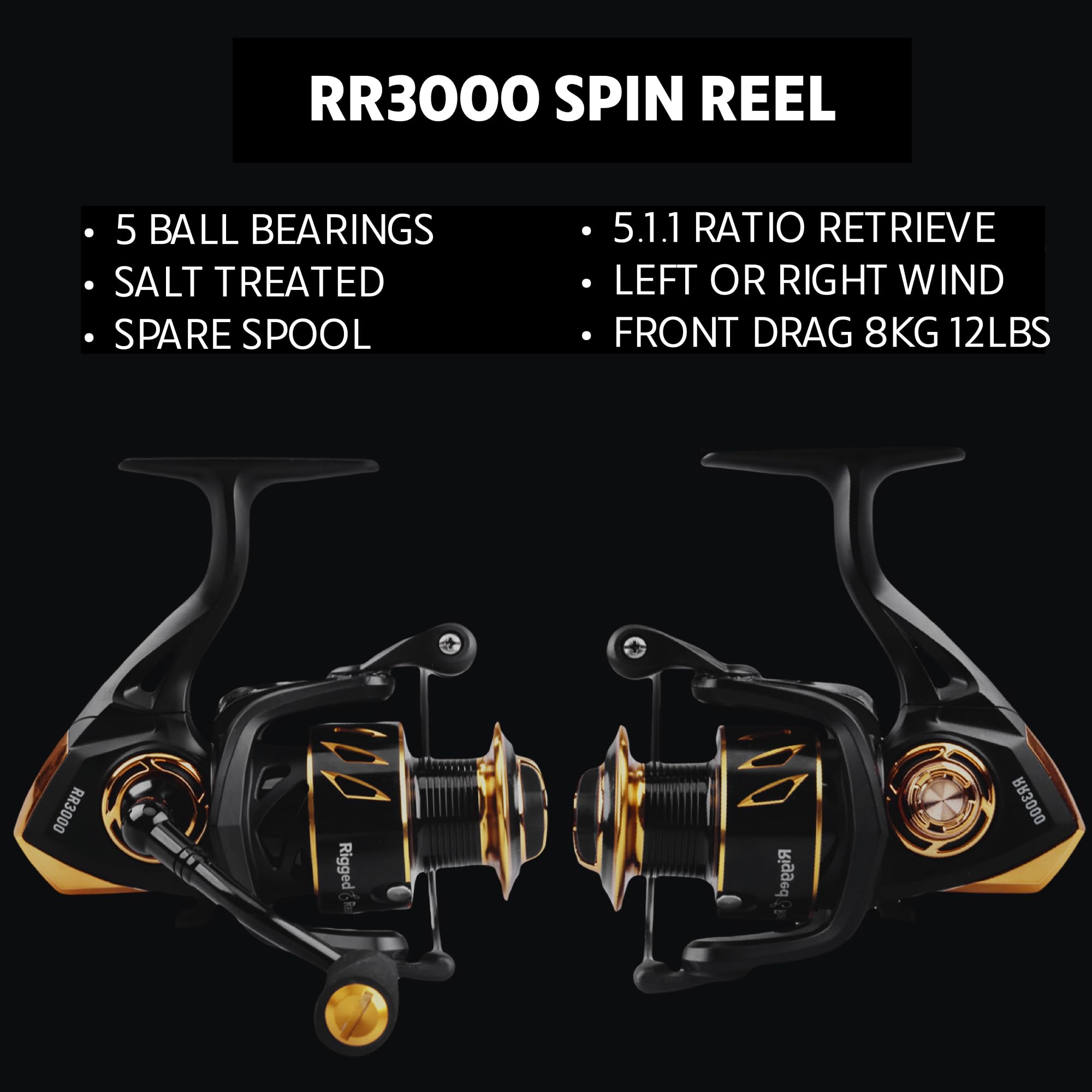 Rigged & Ready World Traveller reel highlights smooth five-bearing operation on the go.