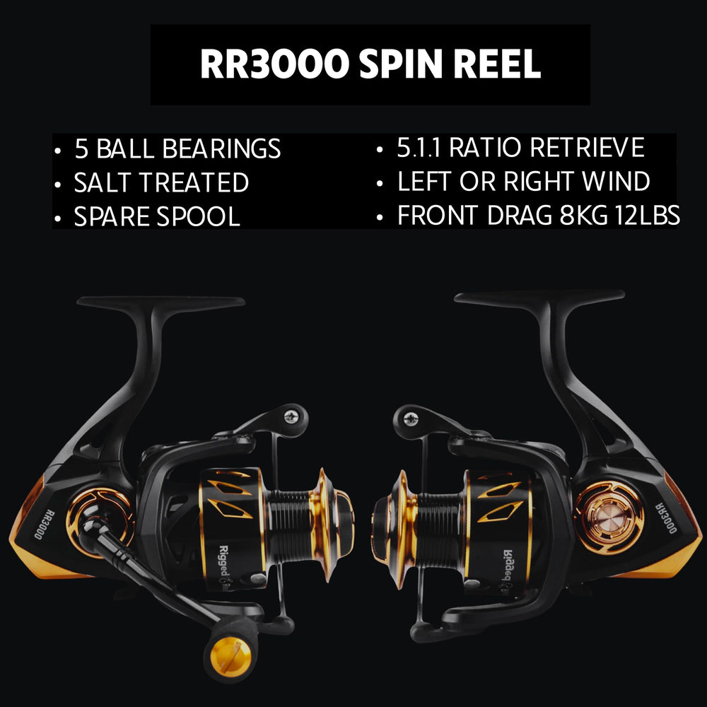 Rigged & Ready World Traveller reel highlights smooth five-bearing operation on the go.