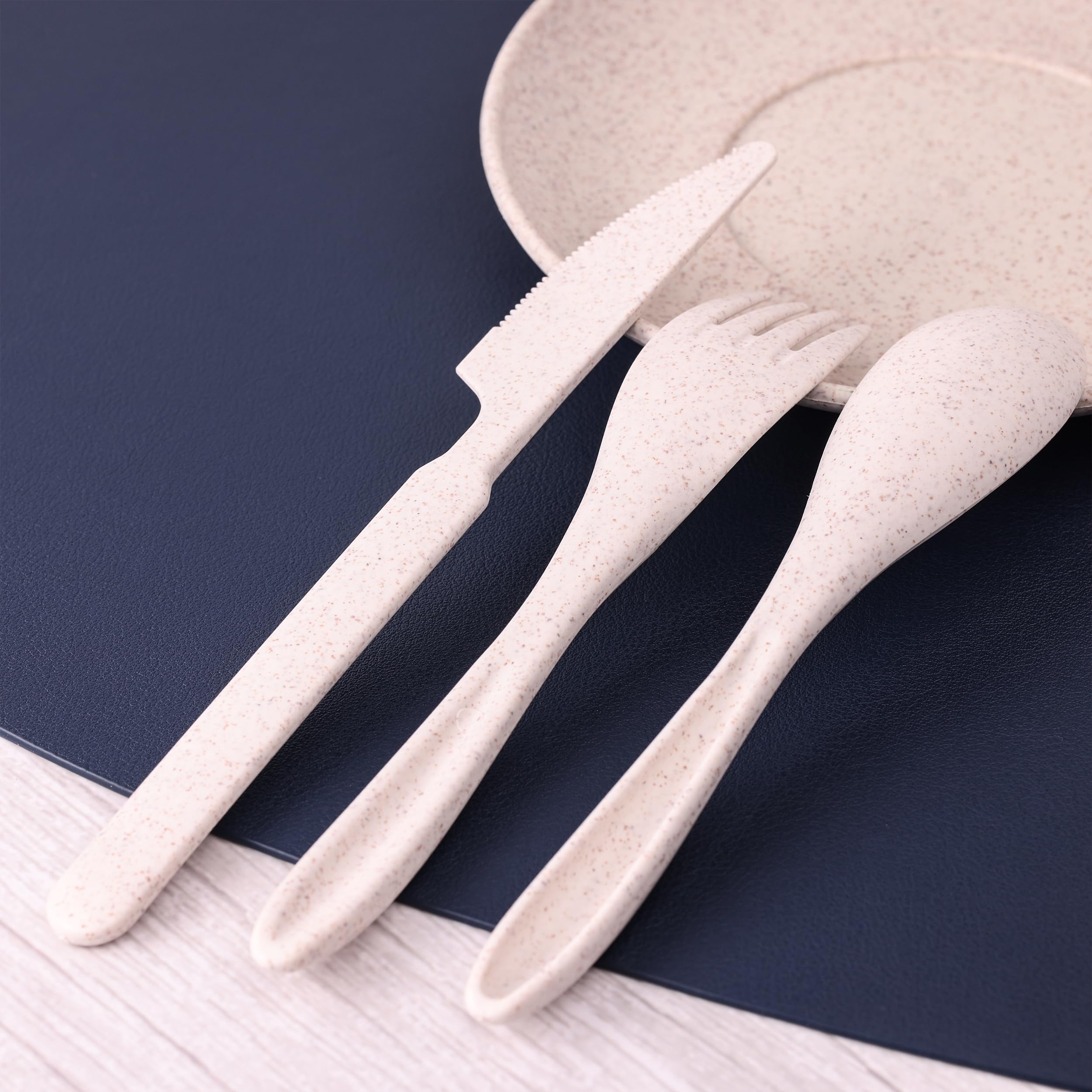 Rightitem case-secured utensils on a travel table illustrate organized dining on trips