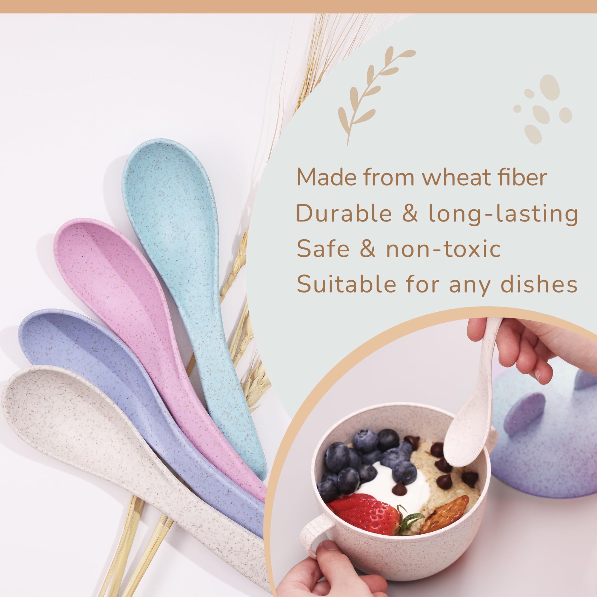 Rightitem spoons in case, perfect for camping and school lunches