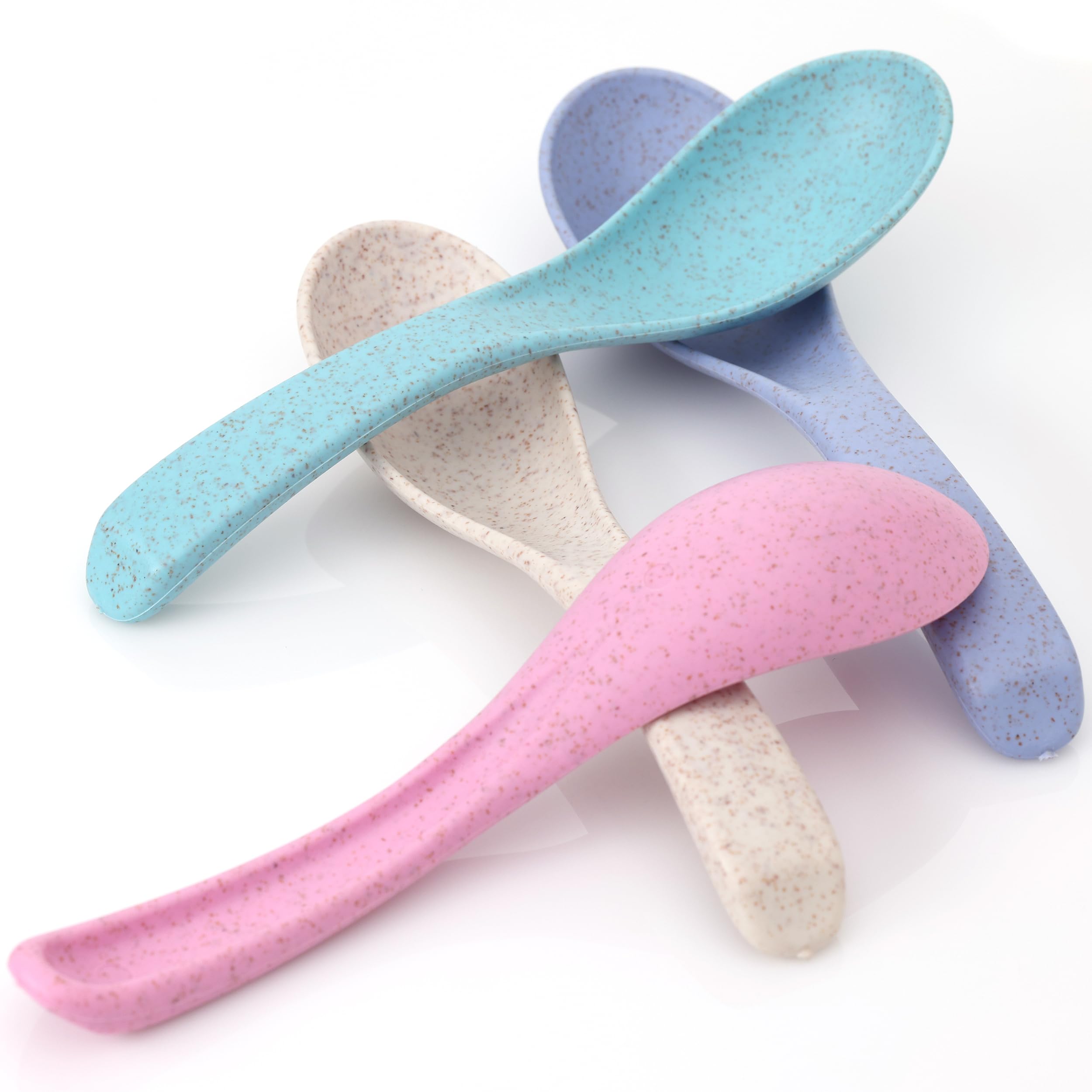 Rightitem Wheat Straw Spoons with ergonomic handles for comfortable grip