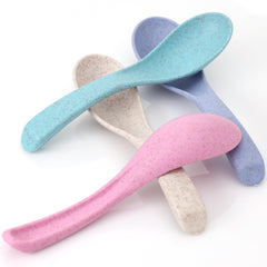 Rightitem Wheat Straw Spoons with ergonomic handles for comfortable grip