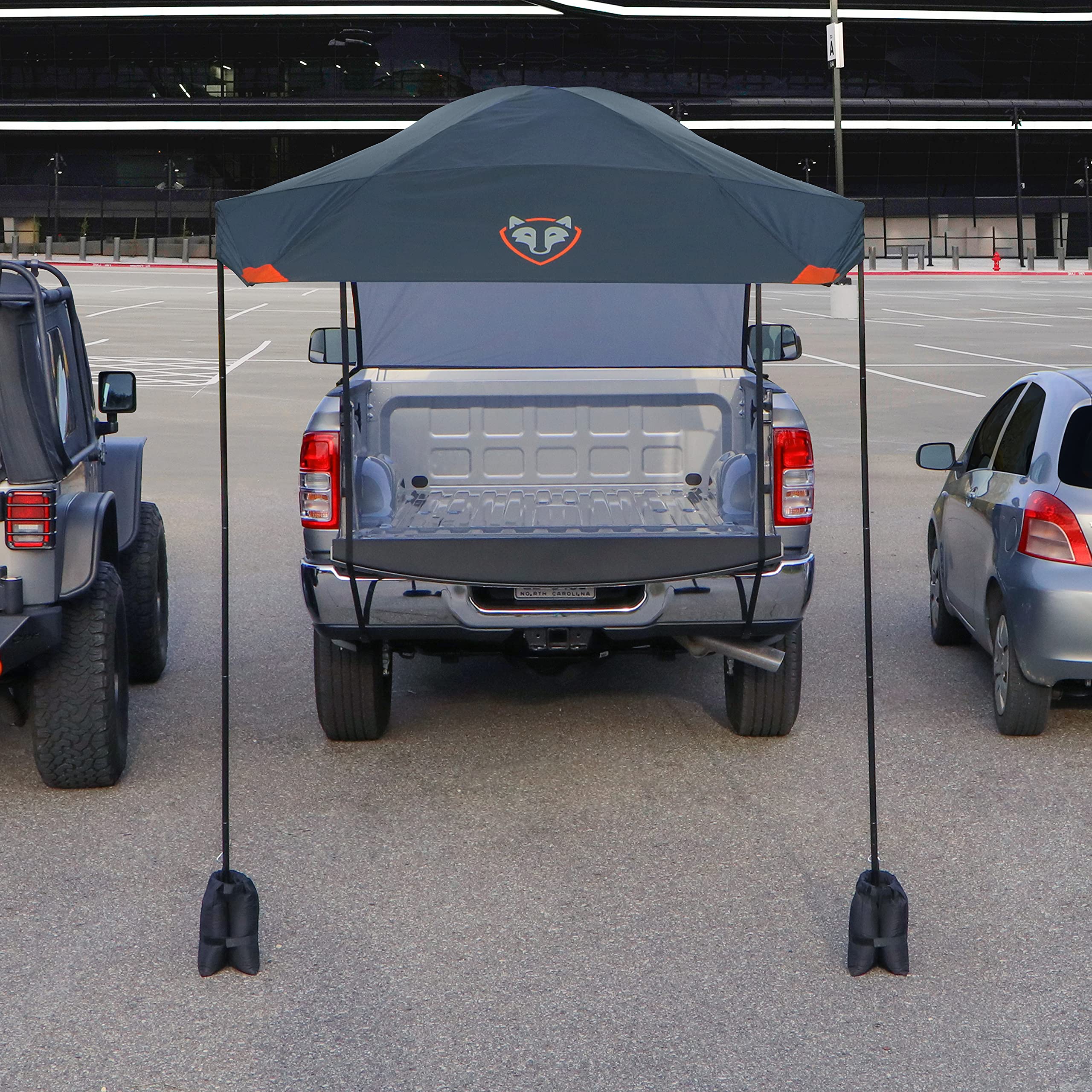 Rightline Gear sandbags-stabilization-system keeps canopy secure in windy conditions.