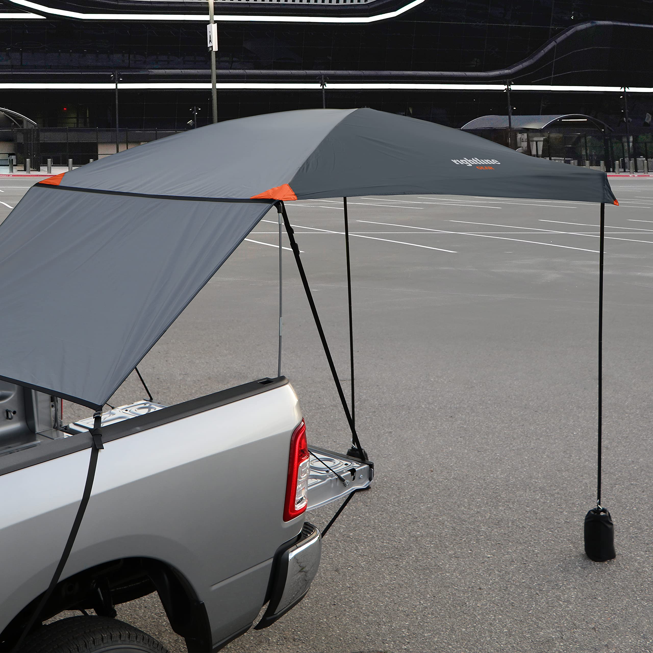 Rightline Gear stadium-parking-shade-blue-view provides compact shade at games.