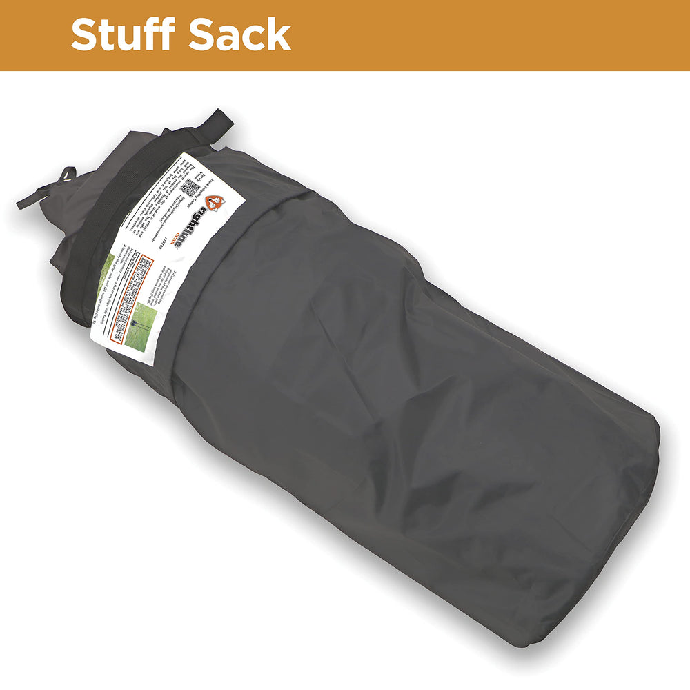 Rightline Gear water-resistant-fabric protects shade from sun and drizzle.