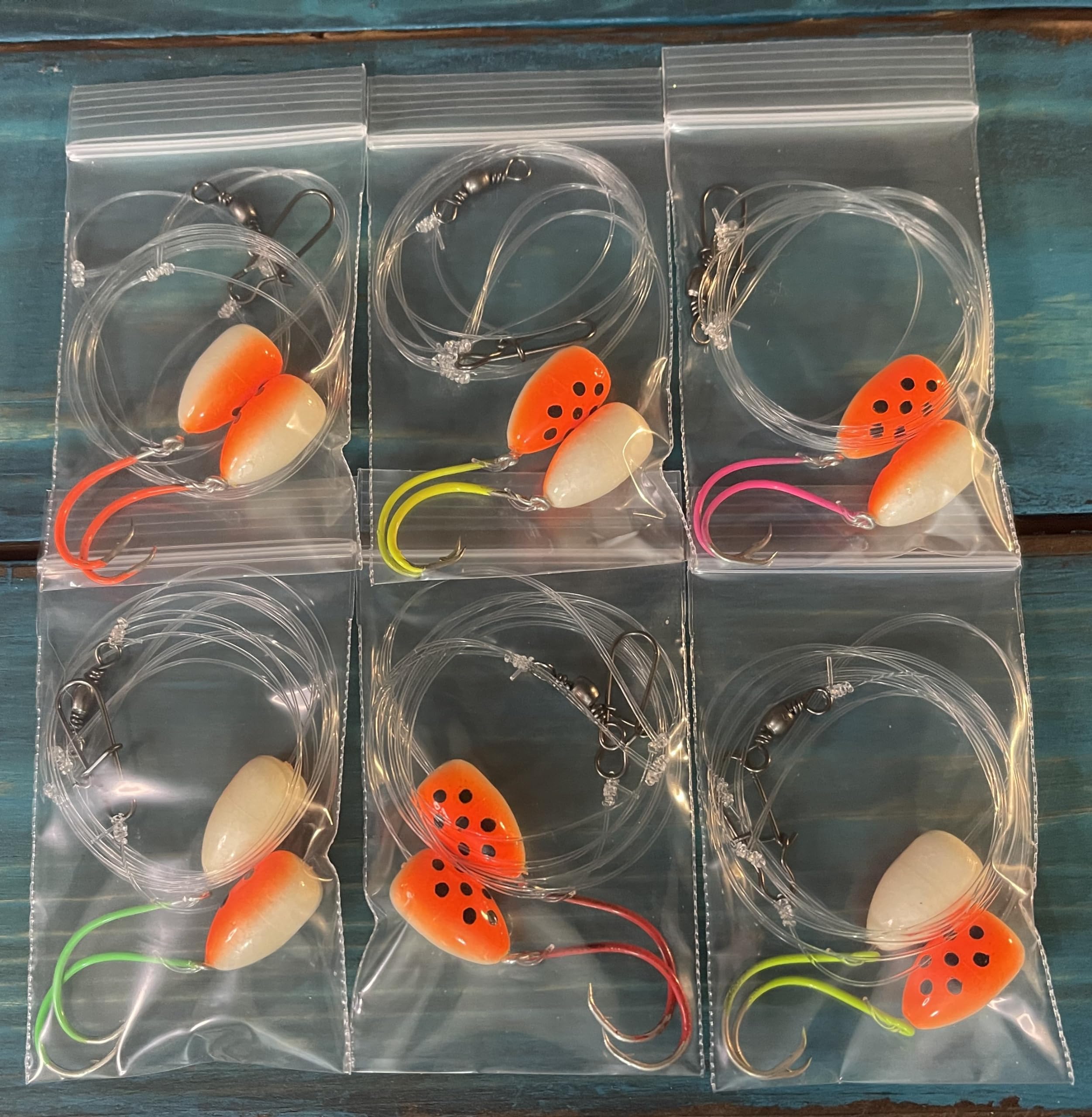 RignFish bullet float white-orange: high-visibility tackle to attract bites.