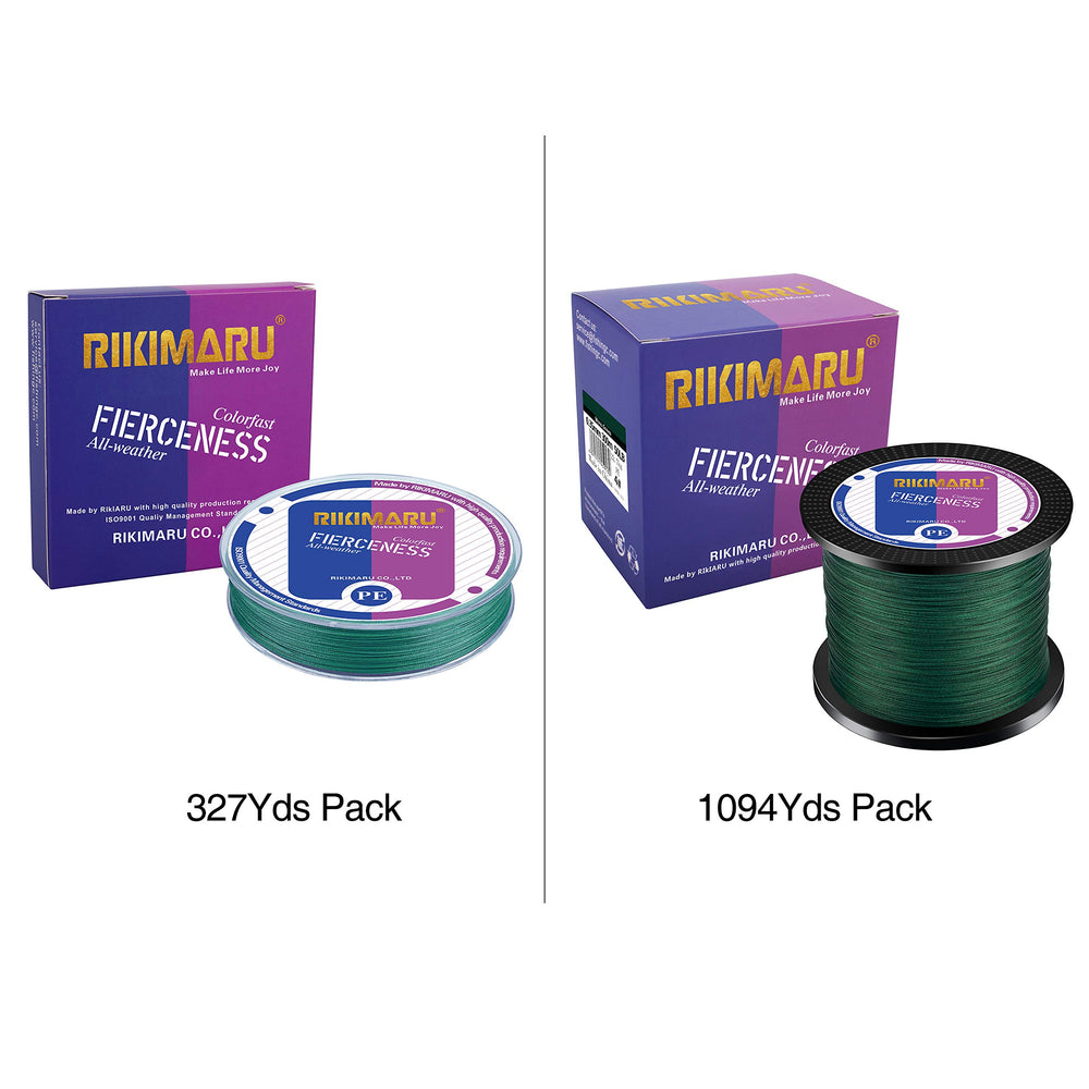 RIKIMARU braided line close-up shows eight strands for enhanced durability and abrasion resistance