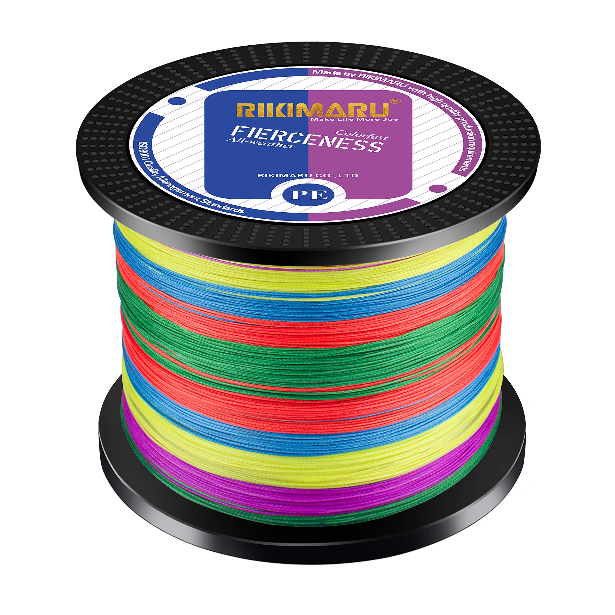 RIKIMARU braided line abrasion closeup emphasizes durable PE against rough cover
