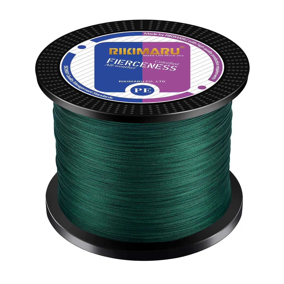 RIKIMARU braided line green 1094yds 100lb with zero stretch for smoother casts and higher sensitivity