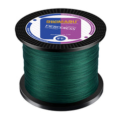 RIKIMARU braided line green 1094yds 100lb with zero stretch for smoother casts and higher sensitivity