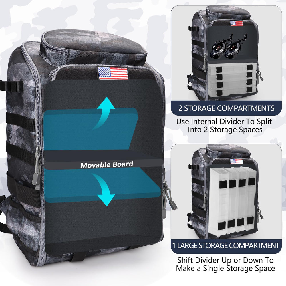 Rillrun durable water-resistant fishing pack protects gear in rough conditions