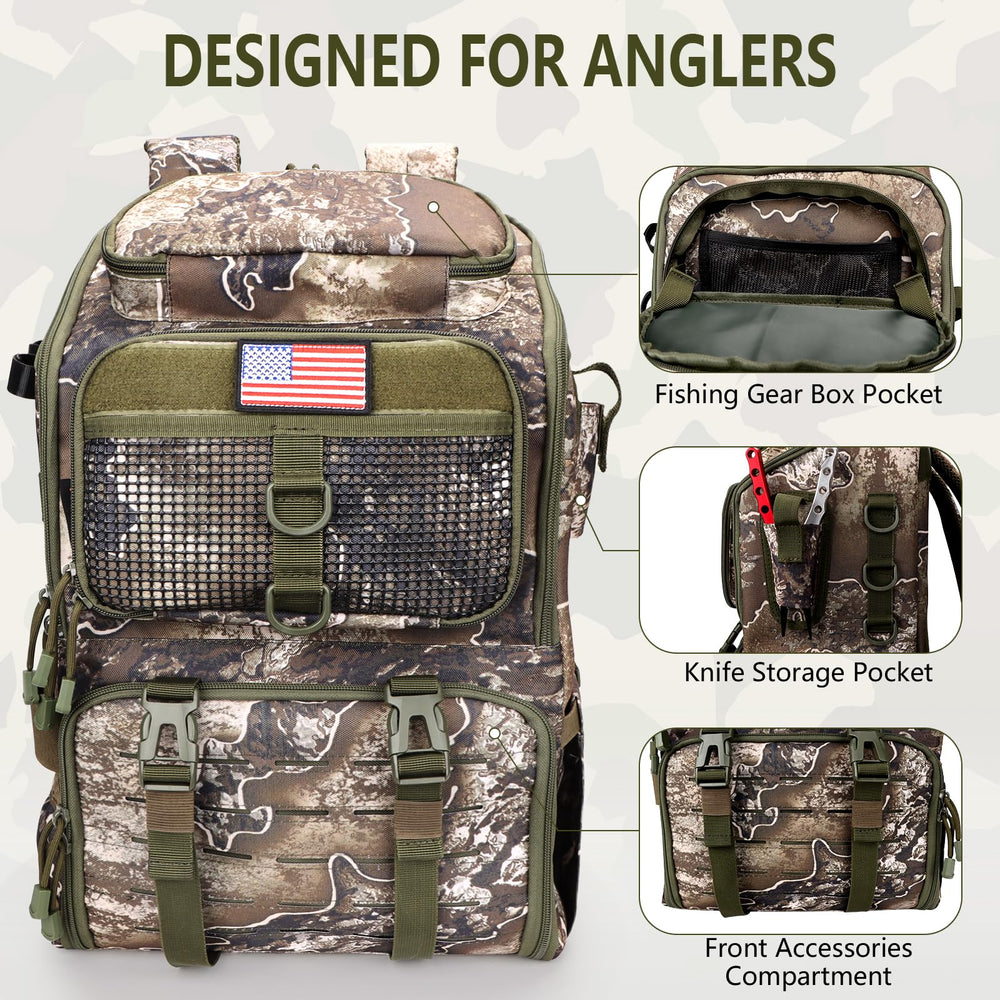 Elastic-mesh side panels for airflow on Rillrun Backpack
