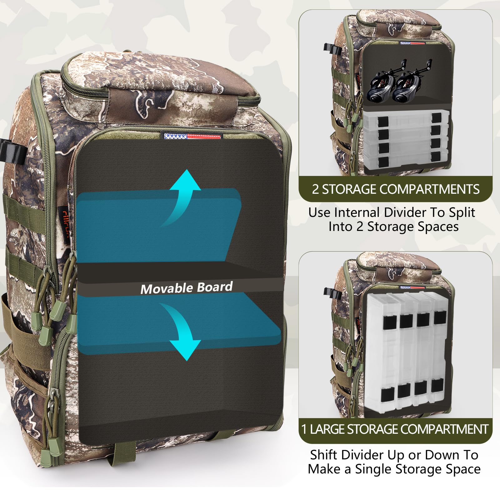 Durable, water-resistant fabric of Rillrun Backpack