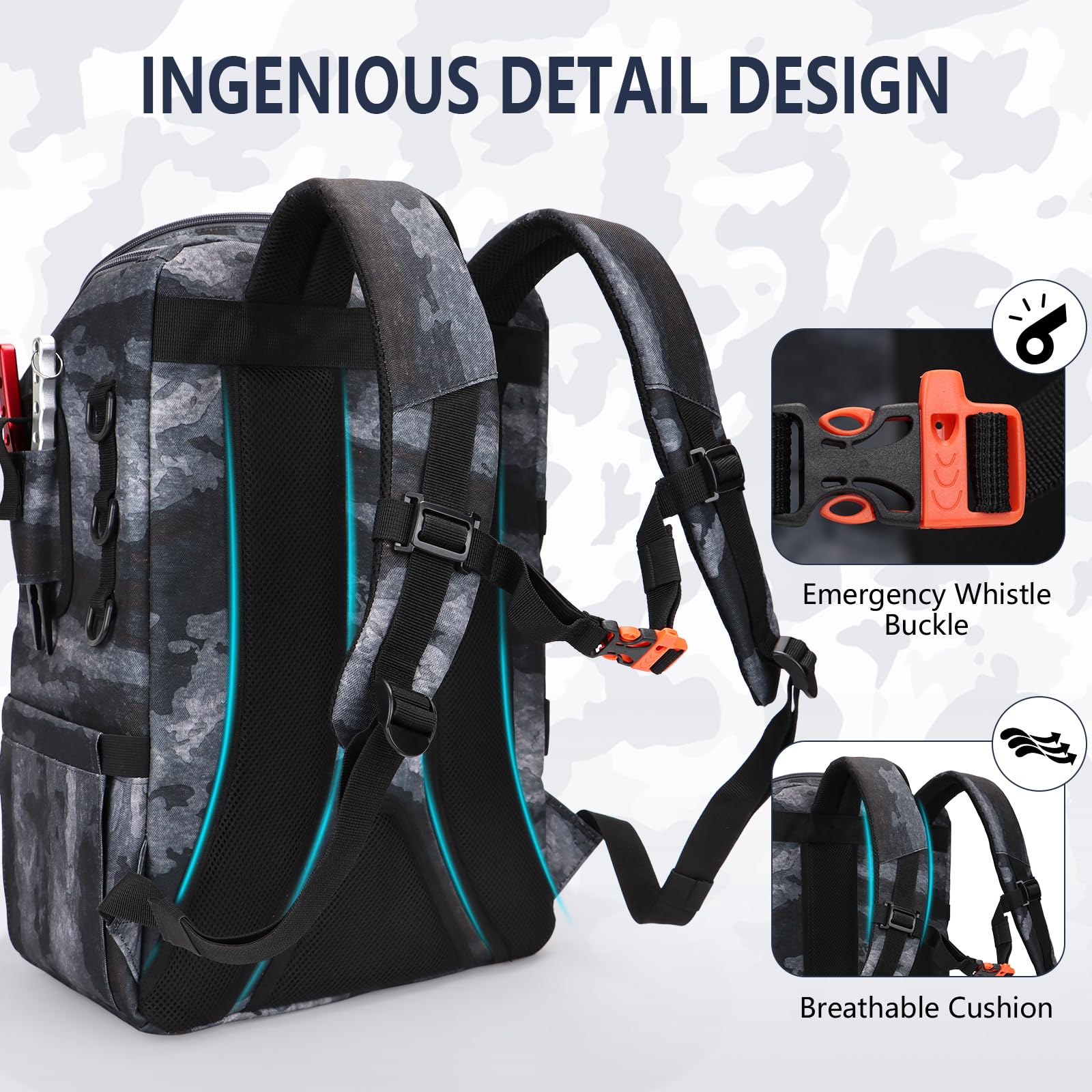 Rillrun side-mesh panels enhance airflow while securing accessories