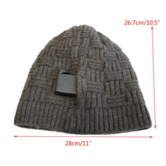 Riloer winter heated hat top view highlights sleek knit design