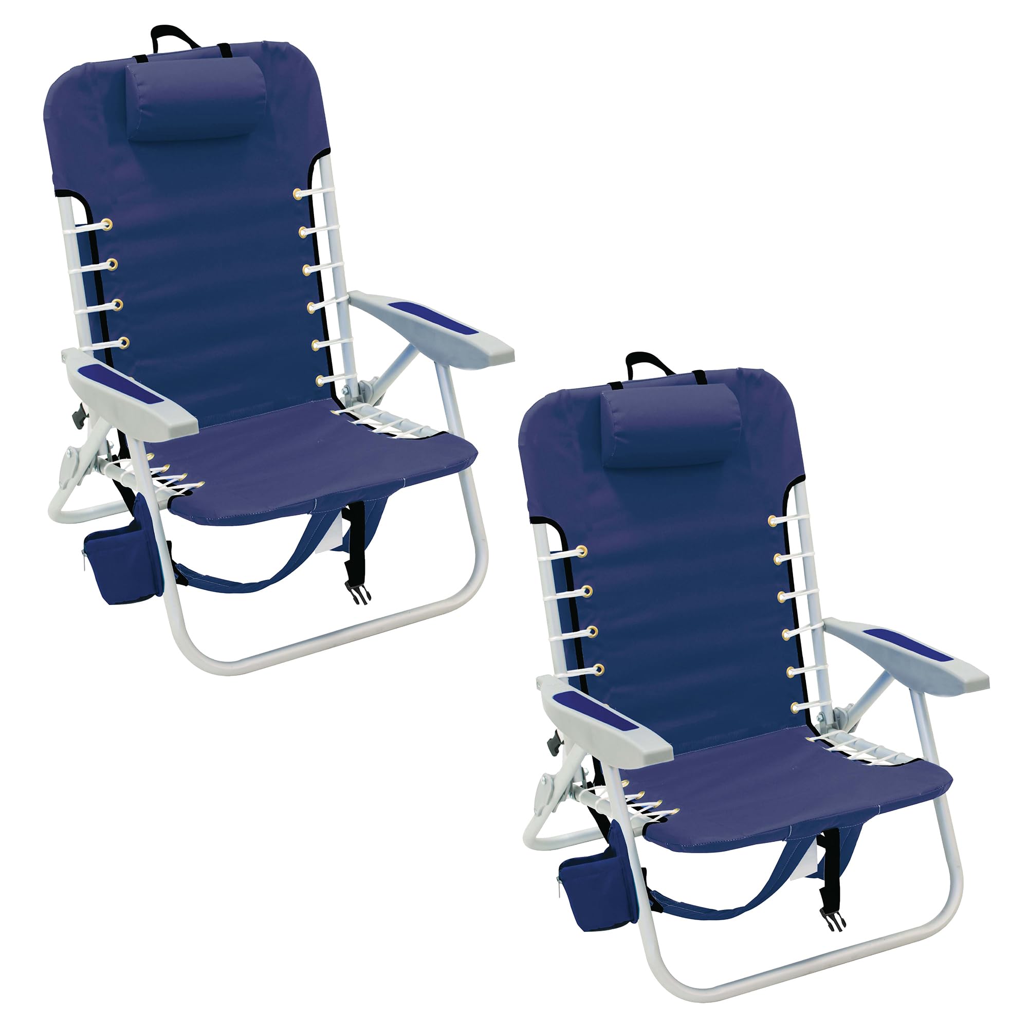 Rio Brands 4-Position lace-up chair with backpack straps for easy transport.