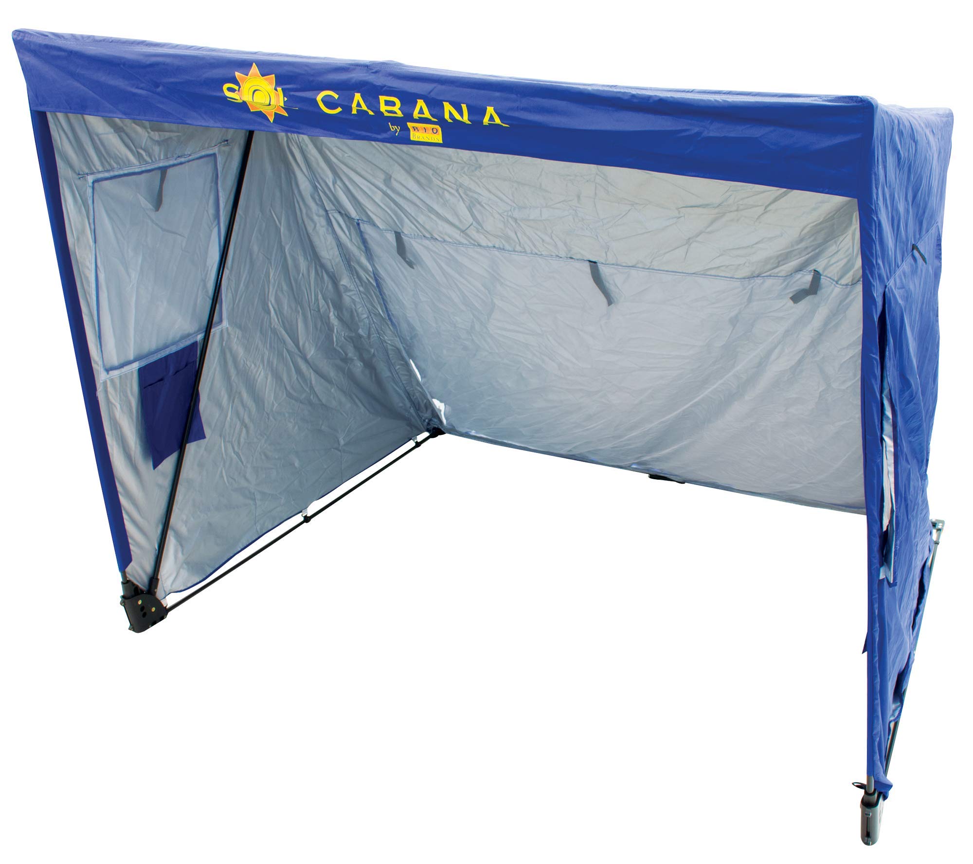 RIO Brands Beach Sol Cabana interior with two chairs demonstrates spacious comfort