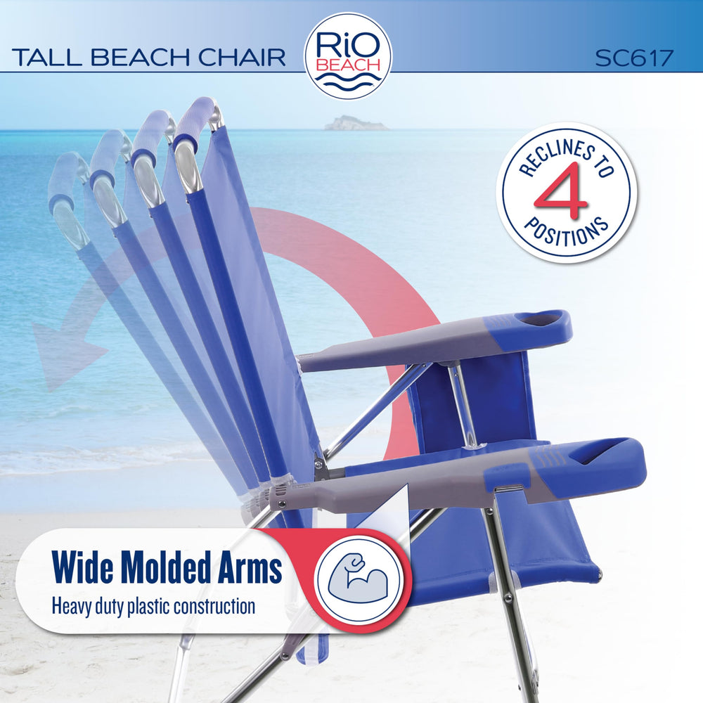 Rio Brands extended-height chair with 39-5in height and sturdy support