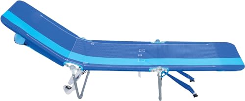 Rio Beach Lounger blue stripe ideal for beach, pool, camping, lake days
