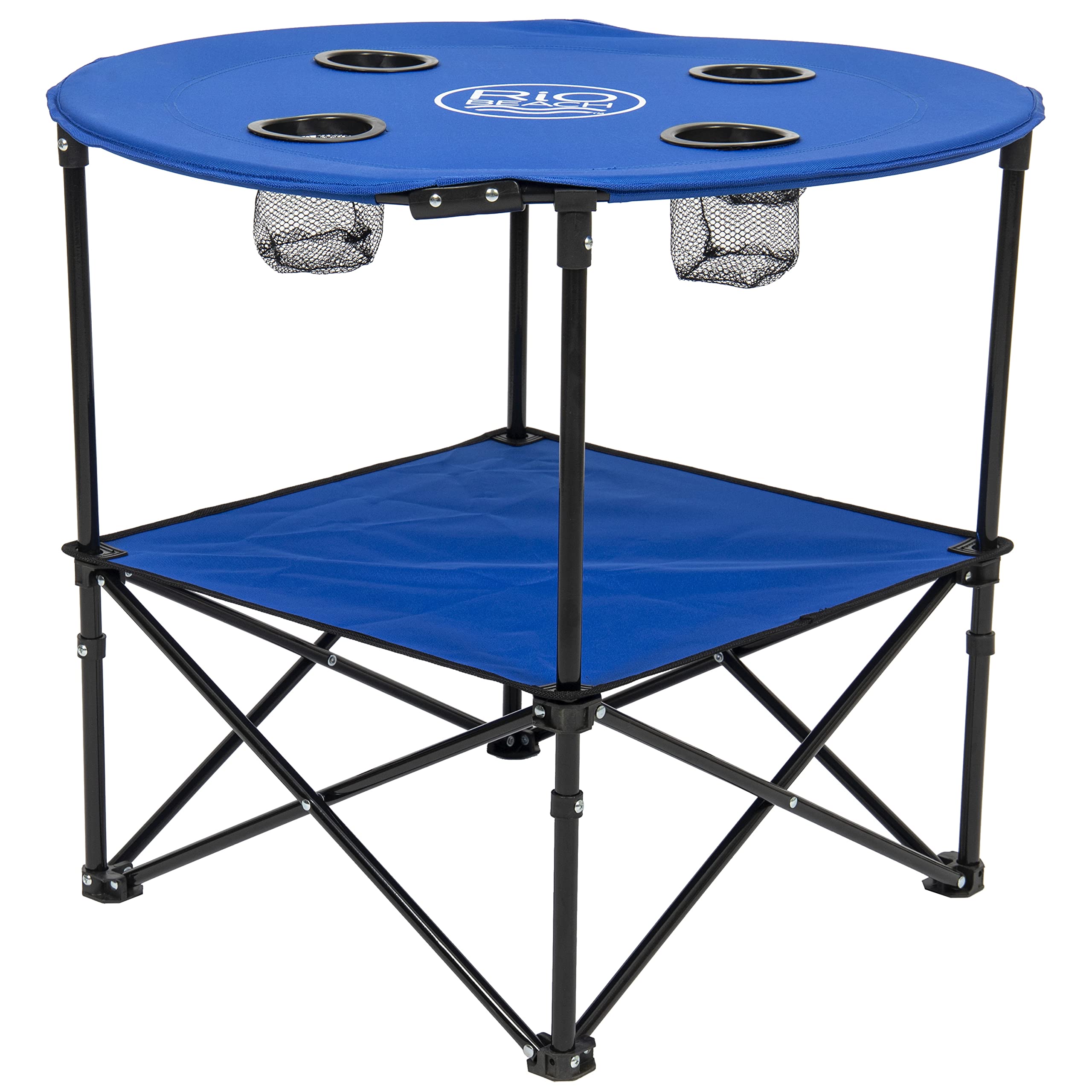 Rio Brands 28-inch round table diameter provides spacious workspace
