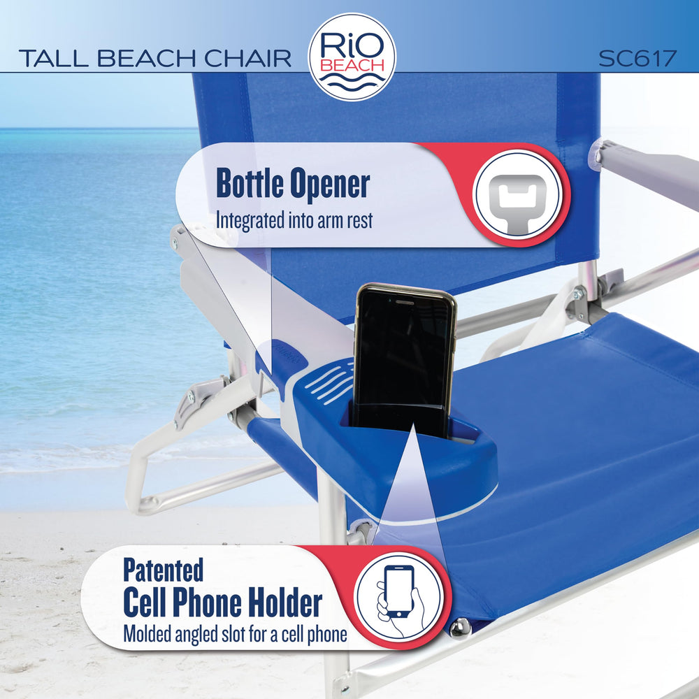 Rio Brands rust-proof aluminum frame ensures durable outdoor use