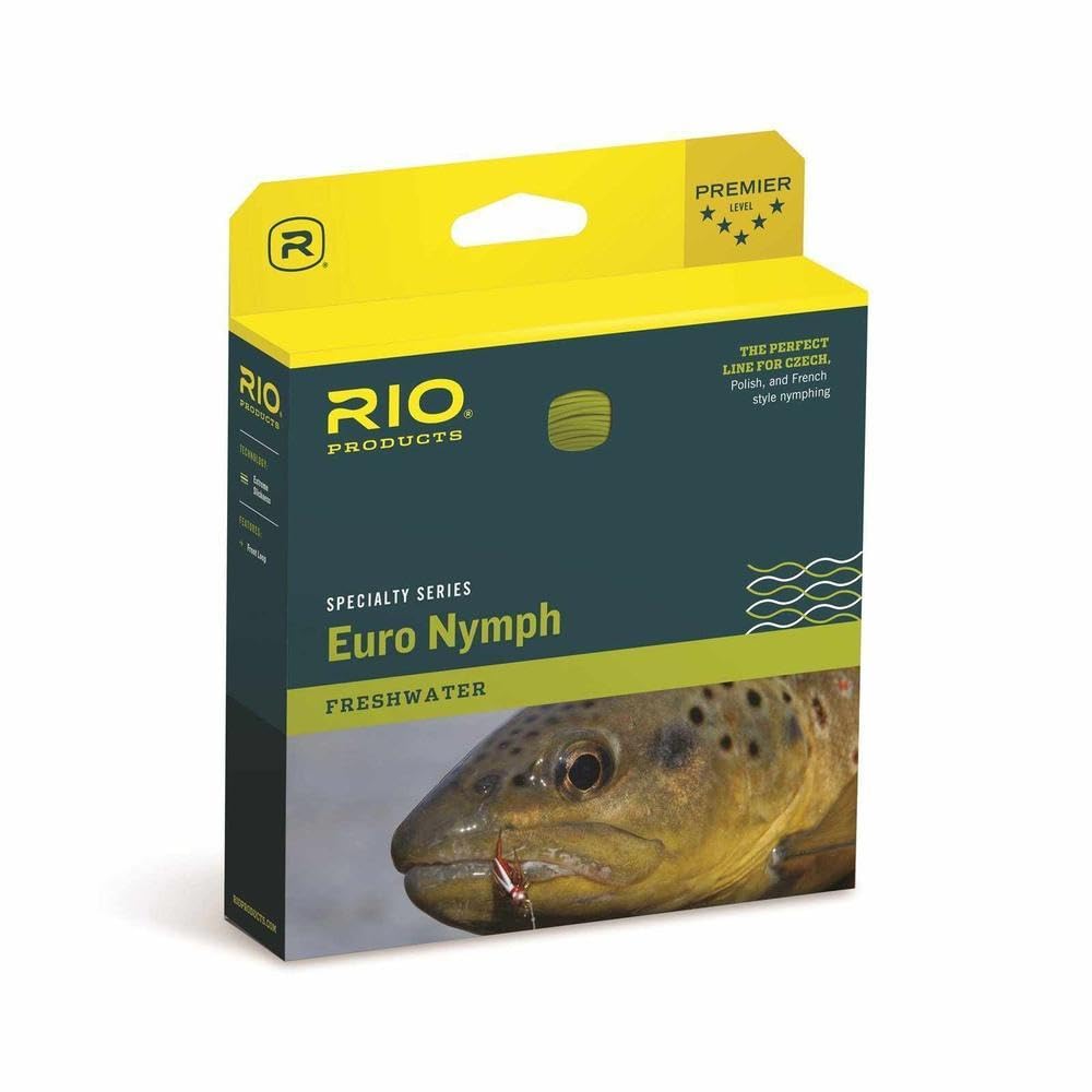 RIO FIPS Euro Nymph Line Neon packaging demonstrating competition-ready branding