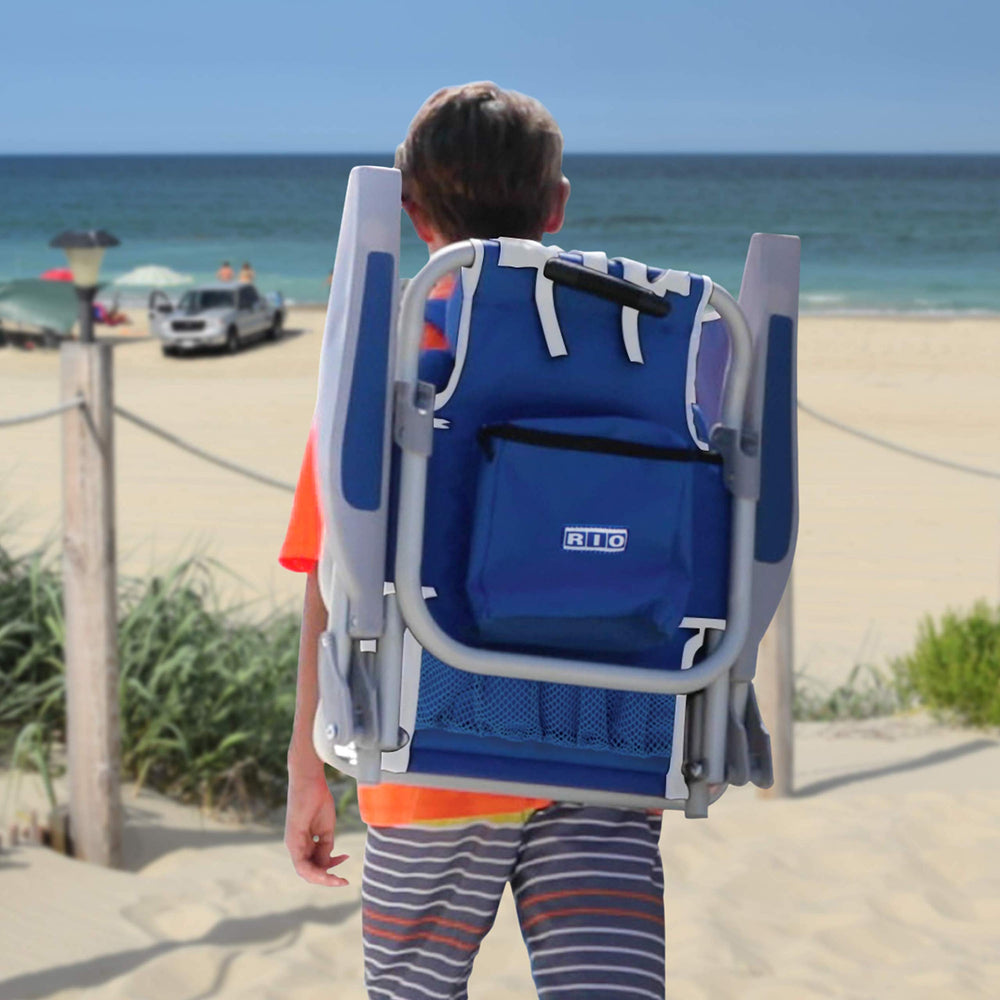 RIO Gear Rio Beach Kids Chair backpack-strap supports hands-free carrying.