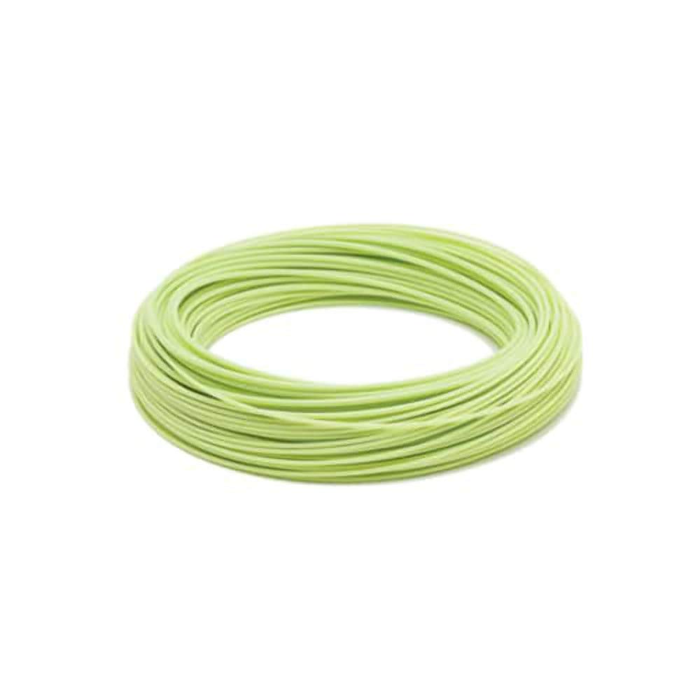RIO Mainstream lemon-green color close-up for on-water visibility and tracking.